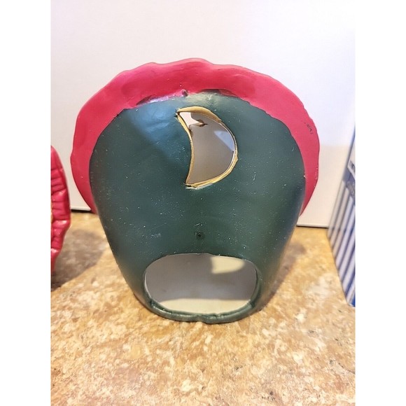 Vintage Set Of 2 Gift Collections Porcelain Candle holder Christmas Santa - Picture 4 of 8